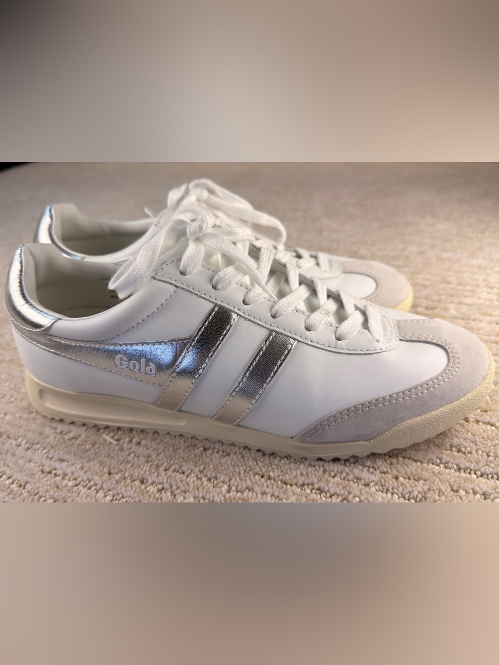 New Gola Classics Women's Torpedo Mirror Leather Sneakers, Size 9, CLB576